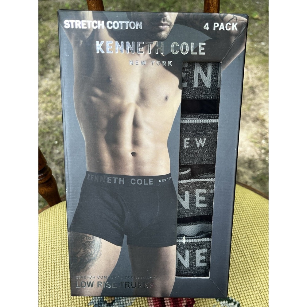 KENNETH COLE REACTION 4-PACK MULTI LOW RISE TRUNKS NEW SMALL (28-30")